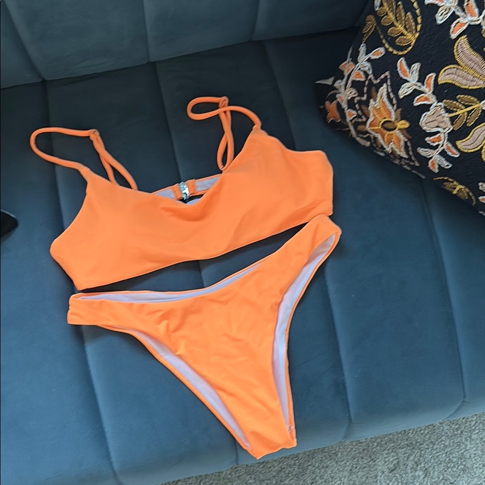 Source Unknown Orange Bikini Set - image 1
